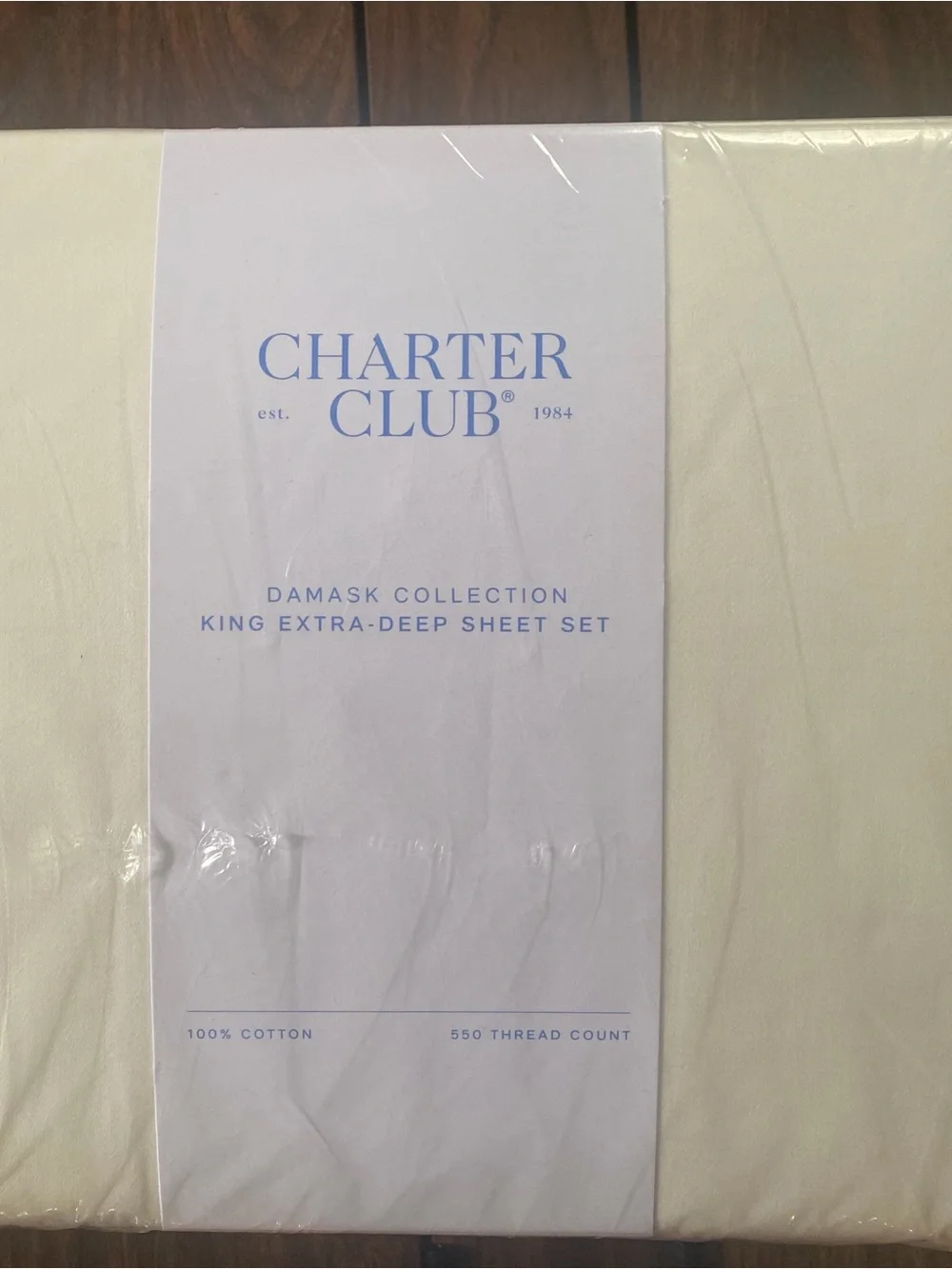 Charter Club Ivory King Damask Sheet Set
